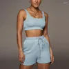 Survêtements pour femmes DIY Votre comme Po ou Logo Femmes Sports Gilet Crop Top et Shorts 2 pièces Ensemble Jogging Leggings Survêtement pour tenues