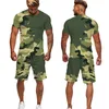 Survêtements pour hommes Été Camouflage Tees / Shorts / Costumes T-shirt pour hommes Shorts Survêtement Sport Style Camping en plein air Chasse Casual Vêtements pour hommes 220905