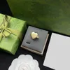 Anillos de letras de amor vintage Anillo de diseñador de plata dorada Estilo hip hop Joyería La Bague con caja de regalo