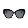 نظارة شمسية كبيرة الحجم كبيرة للنساء مصممة فاخرة كبيرة الإطار نساء من أشعة الشمس أسود الأزياء الإناث النظارات Oculos259e