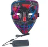 2023 festliga fest Halloween Toys Mask Led Light Up Funny Masks The Purge Election Year Great Festival Cosplay Costume Supplies GC0906