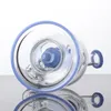 Ball Style Skull Duschkopf Perc Dab Rigs Wasserpfeifen Glasbong mit Schüssel Wasserpfeifen 14mm Innengelenk Blaue Farbe WP2281