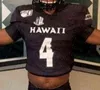 WS American College Football Wear 2021 College Football Hawaii Rainbow Jerseys Cole McDonald Alaka'i Mashima Penei Pavihi Lincoln Victor Cedric