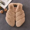 Waistcoat Children Girls Faux Fur Vest Autumn Winter Fashion Thick Warm Colorful Waistcoat Kids Outerwear Baby Girl Christmas Clot9030126