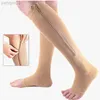 Athletic Socks Burn Fat dragkedja kompressionsstrumpor Blodcirkulation examen Slimming Sports Medias de Mujer L220905