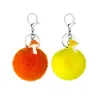 Creative Resin Hair Ball Key Rings Creative Small Gift Color Mini Mushroom