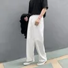 Jeans masculin large jambe masculine de mode masculin noir blanc homme homme streetwear coréen lâche hip-hop à jambe droite pantalon pour hommes m-2xl