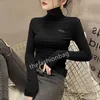 2023womens knits tees 높은 목 터틀넥 디자이너 여자 스웨터 블라우스 셔츠 여자 탑 레이디 슬림 점퍼 s-3xl