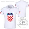 Polos Chorwacja Koszula DIY DZIECKA Niestandardowa nazwa HRV Nation Flag Chorwacki kraj Hrvatska Republika druk po logo odzież