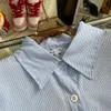 デザイナートップバージョンシャツピュアハンズLOE 2022秋冬新作レザーラベルロゴユニセックスシャツ