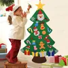 Barn DIY kände julgran juldekoration för hem navidad 2022 nyårsgåvor julprydnader Santa Claus Xmas Tree 100pcs P0905