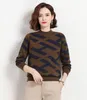 Recentemente Leopardo Delle Donne O Maglione Collo 2022 Autunno Inverno herme Pullover Caldi Top Morbido Maglione Femminile Maglieria Abiti Pull