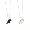 Pendant Necklaces 2 Pcs Couples Dino For Women Men Matching Friend Trendy Promise Chains Teens Neck Jewelry Ins