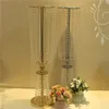 Party Decoration 6080cm100cm Acrylic Crystal Wedding Flower Ball Holder Table Centerpiece Vase Stand Crystal Candlestick sxjul191729088