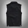 Hommes gilets mode décontracté noir à capuche sans manches Denim veste rue Punk Style plusieurs tailles Options M6XL 220905