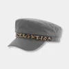 Berets Baskenmütze Hüte Für Frauen Solide Schwarz Gelb Leopard Band Casual Outdoor Mode Dekoration Bühne Sombreros De Mujer