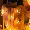 Stringhe LED String Light Farfalla Fata Lampada Ghirlanda Matrimonio Decorazioni per la casa per la camera da letto Decorazione dell'albero di Natale