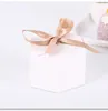 Gift Wrap 10PCS Hexagonal Kraft Paper Packaging Boxes Pastry Candy Biscuit Box With Ribbon Wedding Party