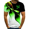 Camisetas para hombre, camiseta de verano a la moda, camiseta con estampado de águila 3D para hombre, camiseta transpirable con costuras de estilo callejero, talla 6XL 220905