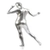 Unisex grappige kleding glanzende metalen catsuit kostuums jumpsuit lycar spandex zentai full bodysuit feest club podium kostuums