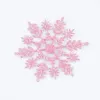 Christmas Decorations 3Pcs Snowflakes Plastic Decoration Artificial Snow Tree Ornaments Year Party Decor 2022 Gifts