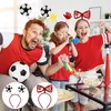 حفلة الشعر كأس العالم لصالح Cheer Fan Supplies Red Thedbled Children Adult Football Foving Gift Match Cheer C0905