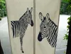 Rideau Nice Zebra Rideaux Coréen Coton Animal Sauvage Porte Cloison Demi Chambre Japonaise