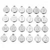 Charmes 10-26 pcs/Lot Rhodium Lettre Émail Alphabet Initial Pendentif À La Main Pour Bracelet À Bricoler Soi-Même Fabrication De Bijoux