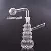 hand Smoking Water Pipes 14mm Joint Glass Oil Burner Bong Small Mini Bubbler Dab Rig Hookah 6inch Heady Smoking Ash Catcher with Downstem Oil Bowl