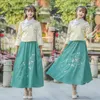 Roupas étnicas vestido japonês kimono mulher bordado saias vintage asiático yukata haori partida de cosplay define trajes tradicionais