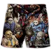 Men's Shorts Phechion Men/Women Halloween Horror Movie Character 3D Print Casual Fashion Streetwear Men Loose Sporting A289
