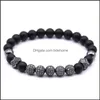 B￤rade str￤ngar Gemstone p￤rlstav armband systrar par charm naturlig sten yoga lava eterisk olja aromaterapi 12 st d dhseller2010 dhbp1