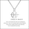 Pendant Necklaces Stainless Steel Pendant Necklace Constellation Zodiac Sign Necklaces Sier Chain For Women 12 Constellatio Mjfashion Dheii