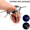 Sk￶nhetsartiklar aluminiumlegering extrem anal expanders spridare vagina speculum anus ￶ppnare rumpa plugg dilator bdsm-gear fetisch