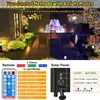 Cordes 22M 200LED Solaire RVB Guirlande Lumineuse Avec Télécommande Étanche 8 Modes Lampes En Plein Air Garden Party Yard Décoration D'éclairage De Noël