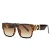 Солнцезащитные очки негабаритные женские женские квадратные дизайнерские дизайнерские винтажные солнечные очки для мужчин Hop Hop Shades UV400 270A