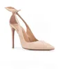 Esign Name Women Designer Sandaler PVC Shoes Strappy Bow Tie Pumpas In Blush Suede Sandal Bridal Weddal Party Lady High Heels Mules With Box 35-43