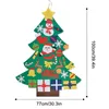 Décorations de Noël pour enfants, arbre en feutre fait à la main, suspension murale avec guirlande lumineuse, décoration pour la maison, ornement de noël 2022