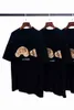 Erkek Tişörtleri T-shirt Palmiye Yıldızı Gözü Başı Kesilmiş Ayı Melekler Kısa Kollu Erkek ve Kadın Aşıklar Yeni Palmangel Ayı Modası