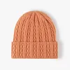 M497秋の冬の大人の編み帽子のための女性の女性固体キャップスカルビーニー暖かい帽子