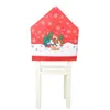 Capas de cadeira 1pc confortável árvore de Natal Santa Snowman capa de capa em casa Mesa de jantar de festa