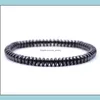 Бисерные пряди оптовые простой дизайн 10 %/Set Women Sier Hemaite 6mm Beads Bracelet для падения отношений Dealive Dhseller2010 DHW0O