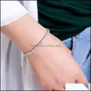 Bracelets de charme Lady Girl Girl Sier Infinity Endless Love Symbol Charm Bracelet Jewelry Gift com pulseira brilhante para amizade / si dhrsx