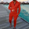 Осень Новые Полос Тревожные костюмы для мужского с длинным рукавом Slim Fit Футболка Polo Polo и спортивные брюки повседневные 2 куски Hcxtz