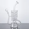 Gebogenes Rohr, Inline-Schweizer Perc-Glasbongs, Wasserpfeifen, 14-mm-Verbindung, einzigartiger Stil, klare Dab-Rigs, 10-Zoll-Wasserpfeifen, 4 mm dickes Pyrex-Rauchen mit Schüsselkuppel, auf Lager, WP142