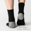 Athletic Socks 6/12 par Män Bomull Running Crew Socks Middle Tube Högkvalitativ Case Breattable Sports Socks for Men and Women Soft Sock L220905