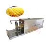 آلة بطاطس البطاطا التلقائية آلية من الفولاذ المقاوم للصدأ من الفولاذ المقاوم للصدأ قاطع البطاطا رقاقة البطاطس الملتوية