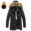 Mens Down Parkas Winter Jacket Men Parkas Velvet Warm Coats Outdoor Fashion Hooded Fur Collar Windbreaker Men Midlong Cotton Padded Outerwear 220902