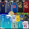 Stephen Curry LaMelo Ball Basketball Jersey Donovan Mitchell 30 1 Klay Thompson James Wiseman 75e anniversaire Maillots 11 33 45