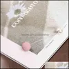 Pins Brooches Scrub Short Paragraph Brooch Black White Elegant Temperament Double-Layer Imitation Pearl 2 Pieces Drop De Dhseller2010 Dhwd5